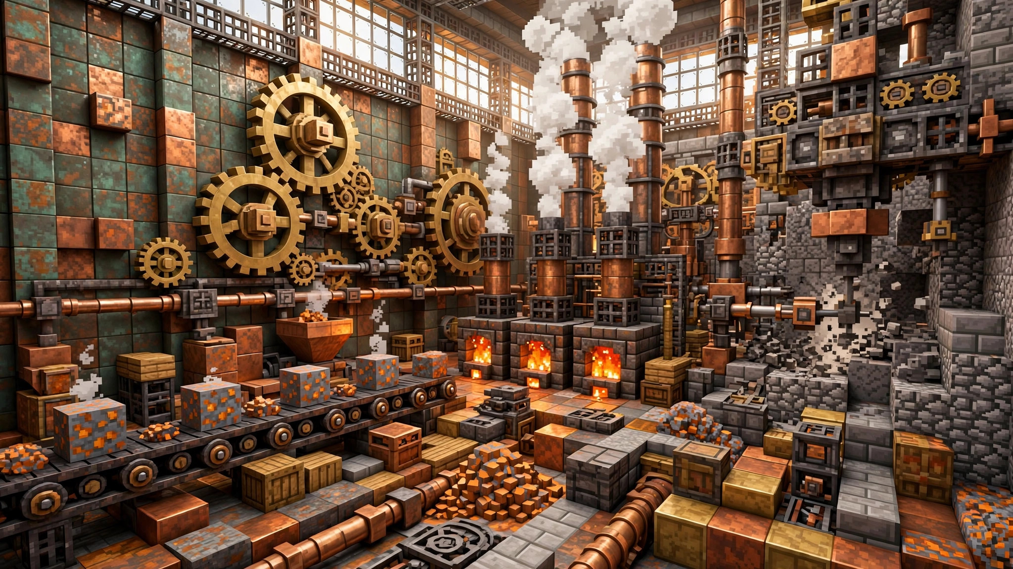 Best Minecraft tech mods 2026: industrial gears, factories and automation in voxel style