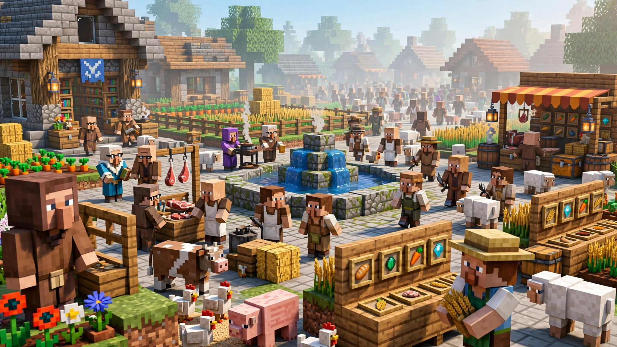 Entity Culling mod download showing a crowded Minecraft mob farm running smoothly