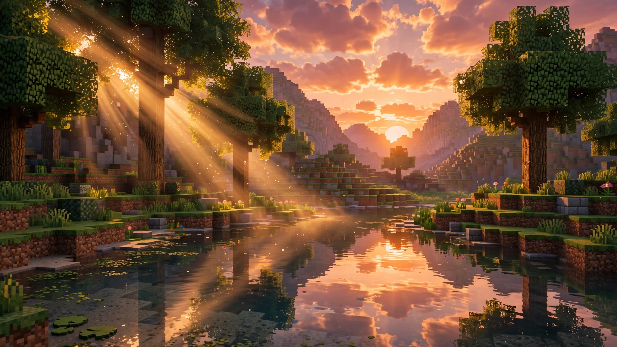 Iris Shaders mod download comparison of Minecraft with and without shader packs