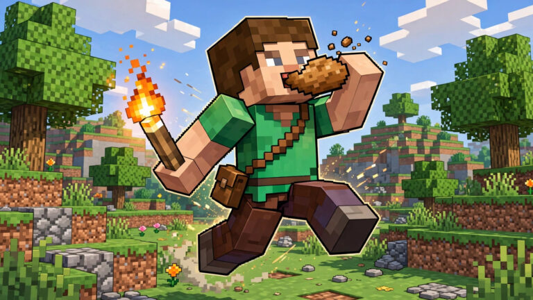 Not Enough Animations Mod download for Minecraft 26.3 showing a player character eating with a visible animation